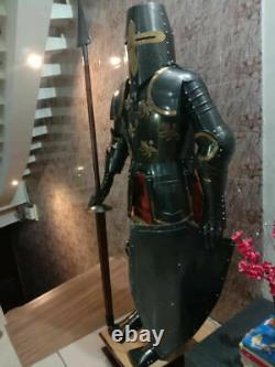 Full Size 6 Feet Knights Templar Suit Of Armour Medieval Roman Armor Suit Solid