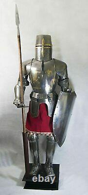 Full Size 6 feet Knights Templar Suit of Armour Roman Spartan Fancy Dress