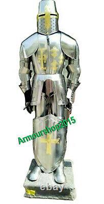 Full Suit of Armor Medieval Dark Knight Wearable Halloween Costume