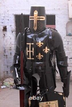 Fully Wearable Medieval Knight Suit Of Templar Armor Combat Full Body Armour T10