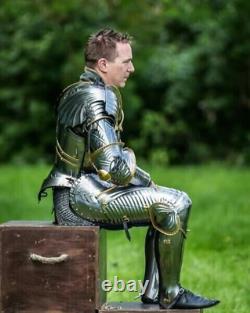 German Gothic Armor Suit Knight Medieval Costume LARP Armor Halloween Costume