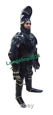 Gothic Black Medieval Knight Suit Of Armor Combat Full Body Armour Wearable Suit