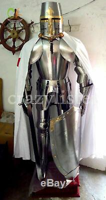 Gothic Medieval Knight Suit Of Armor Steel Combat Full Body Armour Wearable Suit