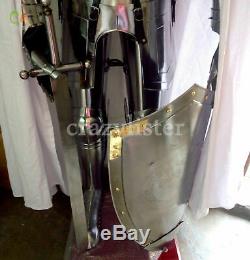 Gothic Medieval Knight Suit Of Armor Steel Combat Full Body Armour Wearable Suit
