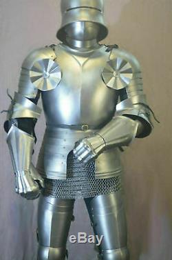 Gothic Medieval Knight Wearable Suit Of Armor Crusader Full Body Armour Shield