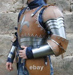 HMB Medieval Knight Lady Half Body Armor Suit w Cuirass Pauldrons Arm Guards GF