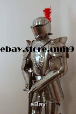 Halloween 18 Gauge Medieval Combat Templar Knight Full Body Armour Suit Reenactm