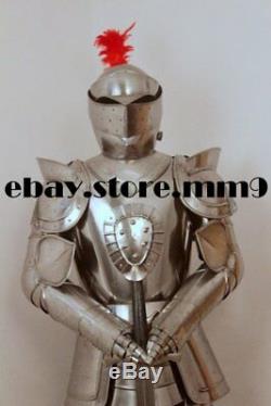 Halloween 18 Gauge Medieval Combat Templar Knight Full Body Armour Suit Reenactm