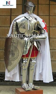 Halloween Armour Medieval Knight Crusader Full Suit Of Armor Collectible Knight