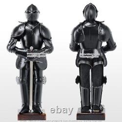 Halloween Black Medieval Knight Suit Armor Combat Full Body Armor Costume