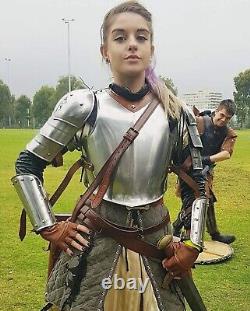 Halloween Lady Armor Suit, Medieval Knight Warrior Female Cuirass Steel Armor