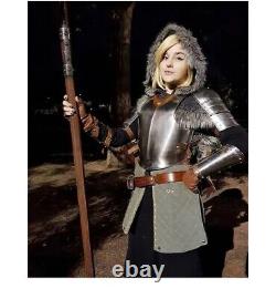 Halloween Lady Armor Suit, Medieval Knight Warrior Female Cuirass Steel Armor