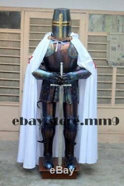 Halloween Medieval Combat Templar Knight Full Body Armour Suit Reenactment 18 Ga