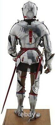 Halloween Medieval Knight Crusader Suit of Armour, Wearable LARP/Reenactment