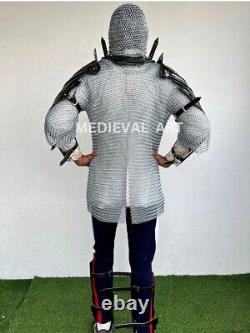 Halloween Medieval Knight Gorget pauldron Armor Suit Bracers Armor Larp Cosplay