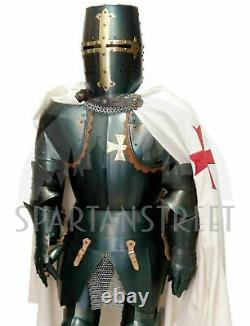 Halloween Medieval Knight Templar Suit Armor Crusader Combat Costume for gift