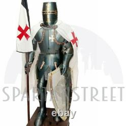 Halloween Medieval Knight Templar Suit Armor Crusader Combat Full Armour Suit