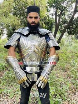 Halloween Medieval Steel Gothic Half Body Armor Suit Knight Cuirass Handmade