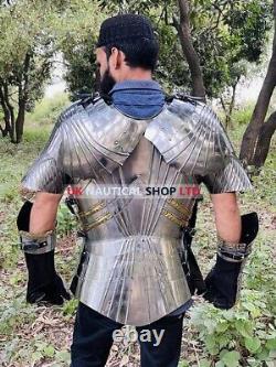 Halloween Medieval Steel Gothic Half Body Armor Suit Knight Cuirass Handmade