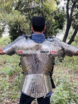 Halloween Medieval Steel Gothic Half Body Armor Suit Knight Cuirass Handmade