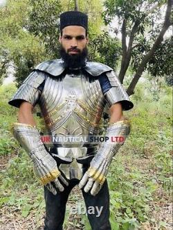 Halloween Medieval Steel Gothic Half Body Armor Suit Knight Cuirass Handmade