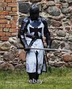 Halloween Suit Medieval Black Templar Knight Full Body Set Armour Cosplay