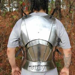 Knight Armor Medieval Warrior suit German Gothic Body Jacket Halloween Wearable