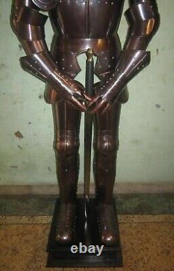 Knight Full Body Copper Armour Medieval Suit Suit of Armor 15th Century Sword