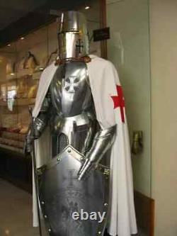 Knight Medieval Suit Of Armor Wearable Crusader Templar Full Body Armour Combat