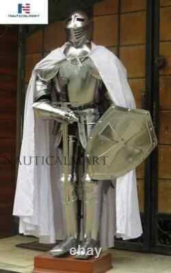 Knight Suit of Armor Medieval Reenactment Wearable Metallic One Size Halloween