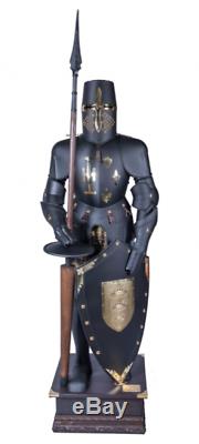 Knight Wearable Medieval Crusador Full Suit of Armour Gothic Costume Armor Shied