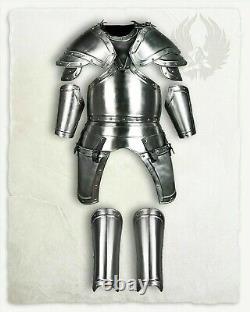 LARP 18 gauge Steel Medieval Knight GEORG BARE Half Body Armor Suit