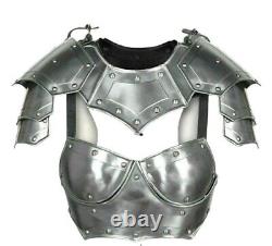 LARP 18GA Steel Medieval Knight Queen Lady Woman Half Body Armor Armor Suit