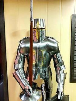 LARP Antique Medieval Wearable Knight Crusador Full Suit of Armour Replica Armor