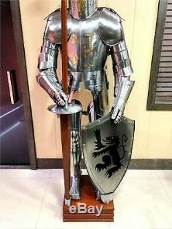 LARP Vintage Medieval Wearable Knight Crusador Full Suit of Armour Antique Armor