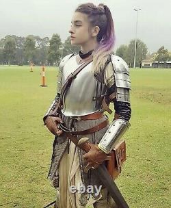 Lady Armor Suit, Medieval Knight Warrior Female Cuirass Steel Armor, best gift