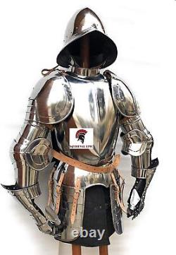 Larp Armour Medieval Armor Knight Wearable Suit Of Armor Costume With Helmet