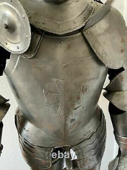 MEDIEVAL KNIGHT FULL METAL SUIT OF ARMOR Life Size Restored