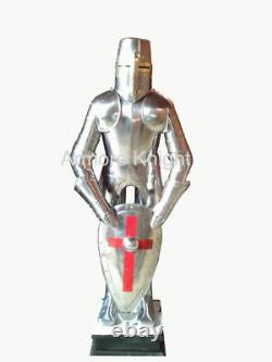 MEDIEVAL WEARABLE KNIGHT CRUSADER COSPLAYFULL SUIT OF ARMOR Christmas gift item