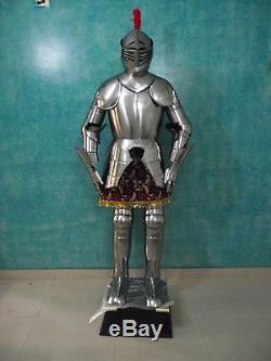 MEDIEVAL WEARABLE KNIGHT CRUSADER FULL SUIT OF ARMOR COSTUME -Custom Size