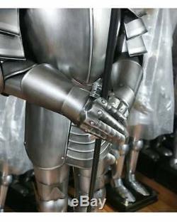 Medieval 17th Century Crusader Knight Full Size Suit of Armor with Battle AX Bod
