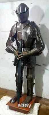 Medieval Antque Knight Wearable Suit Of Armor Crusader Combat Full Body Armour