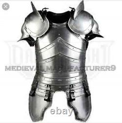 Medieval Armor Knight Cuirass Breastplate Steel Suit Body Half Costume Wearable