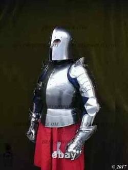 Medieval Armor Knight Half Suit Body Larp Steel Warrior Full Gothic Costume