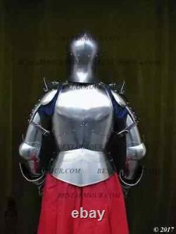 Medieval Armor Knight Half Suit Body Larp Steel Warrior Full Gothic Costume