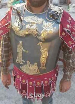 Medieval Armor Roman Muscle Cuirass Armor Knight Breastplate with Skirt & Suit