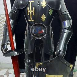 Medieval Armor Suit Knight Black Templar Armor Wearable Suit Costume