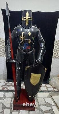 Medieval Armor Suit Knight Black Templar Armor Wearable Suit Costume