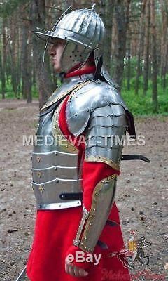 Medieval Armor Suit Polish Hussar Knight Armor Costumes Wearable Full Body Suit