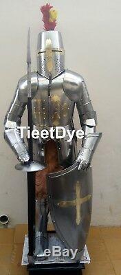 Medieval Armour Knight Crusader Full Suit Of Armor Collectible Costume